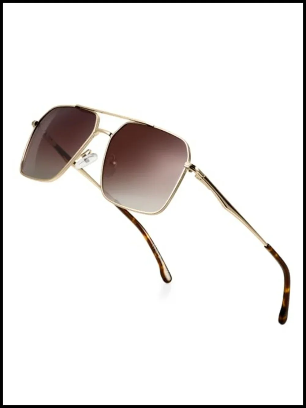 Polarized Aviator Sunglasses with UV400 Protection for Men - Gold Metal Frame